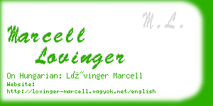 marcell lovinger business card